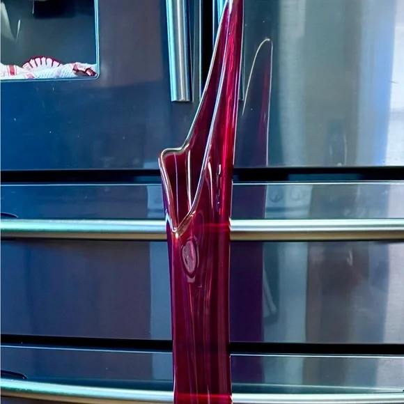 L.E. Smith 43" Swung Smoothie Floor Vase in Amberina Red - Picture 2 of 4